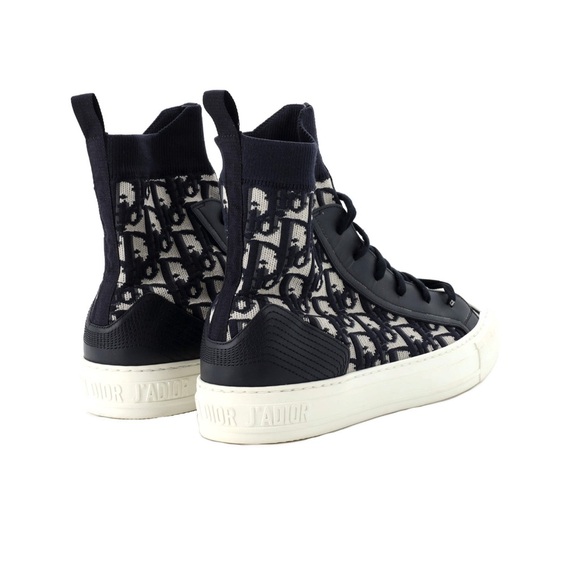 Dior High-Top Sneakers in Navy and White